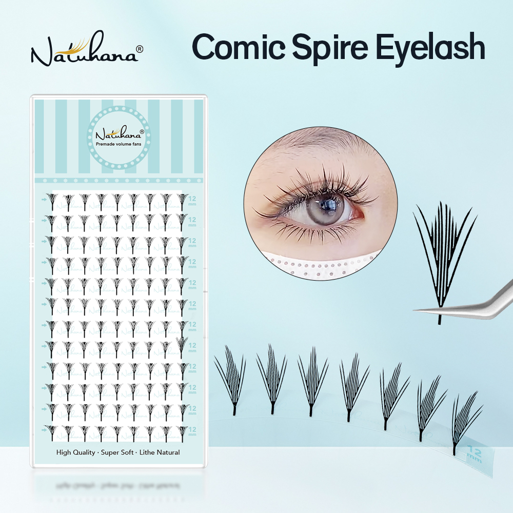 Eyelash Extension Anime Style - NATUHANA Dar Sivri Uçlu Hazır Fan