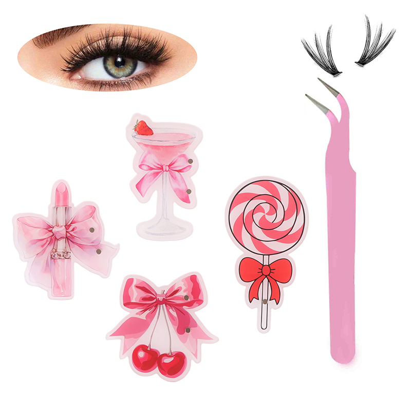 Eyelash Extension Menu - Pembe Akrilik Kirpik Uzatma Ekran Kartı