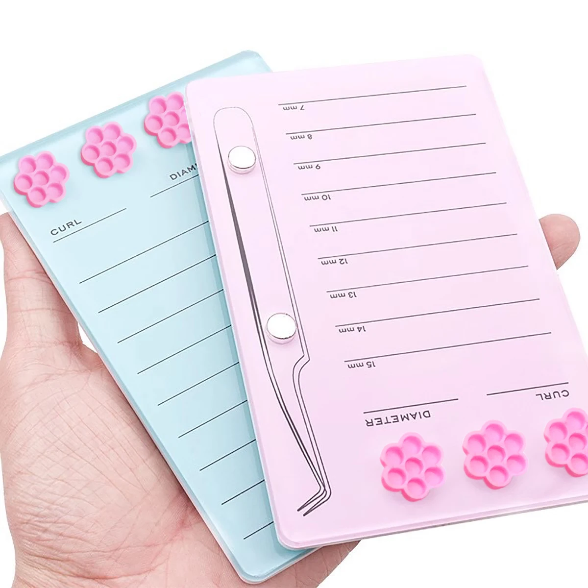 Eyelash Extension Menu - Kirpik uzatma ölçeği tutucu manyetik akrilik