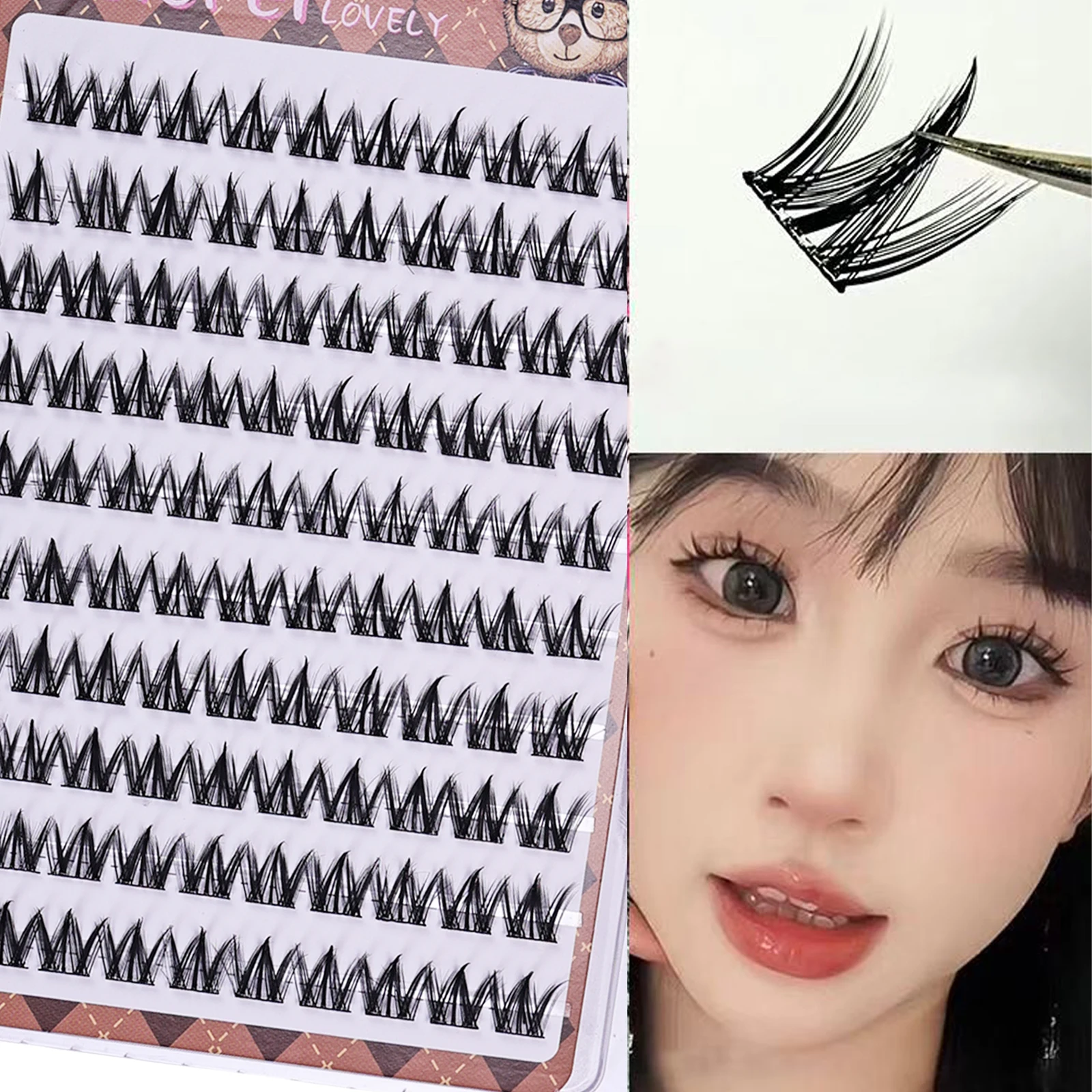 Eyelash Extension Uv Glue - Hacimli Manga Gözler için W-şekilli Tasarımlı
