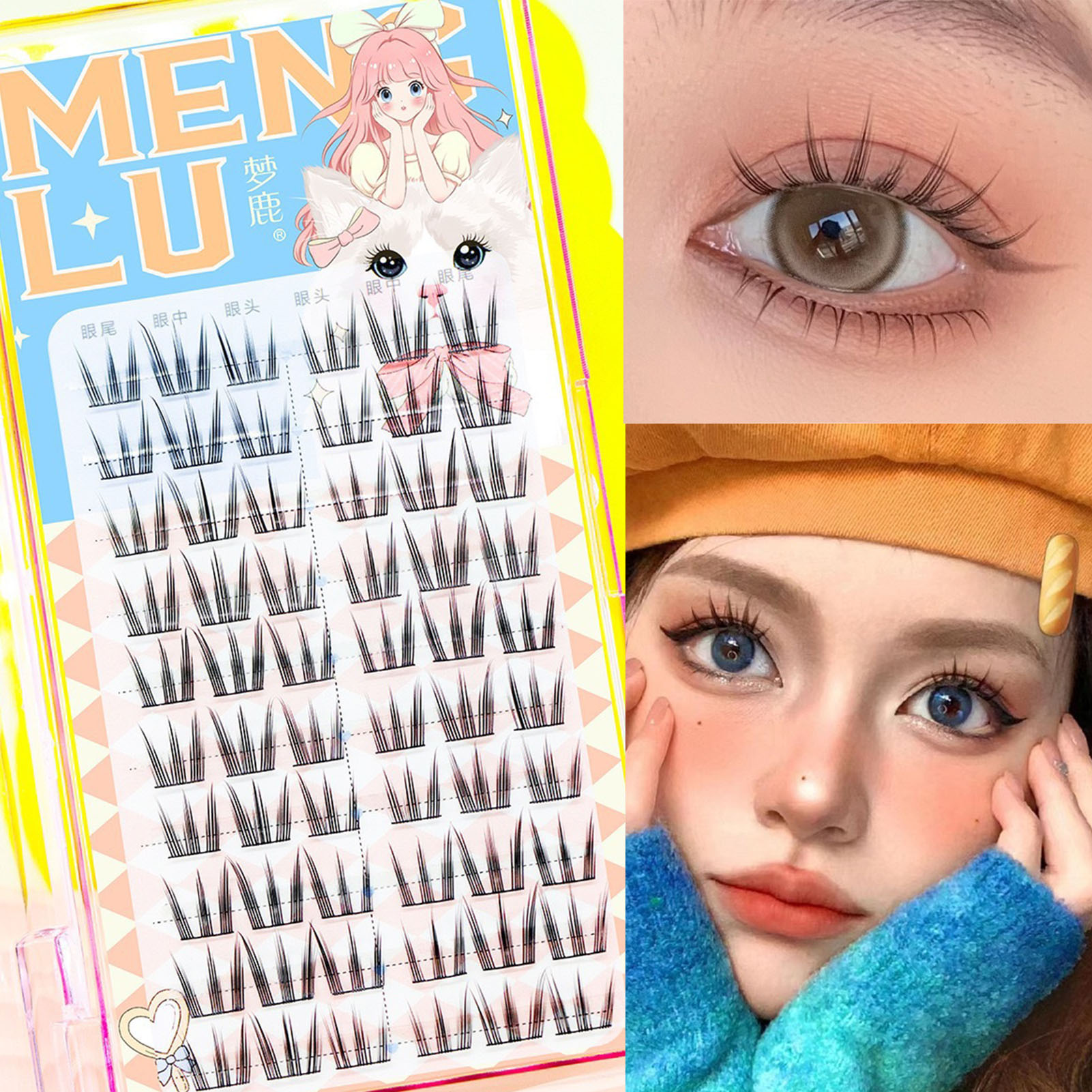 Eyelash Extension In Chinese - 10 satır Ayçiçeği Sahte Kirpik Siyah