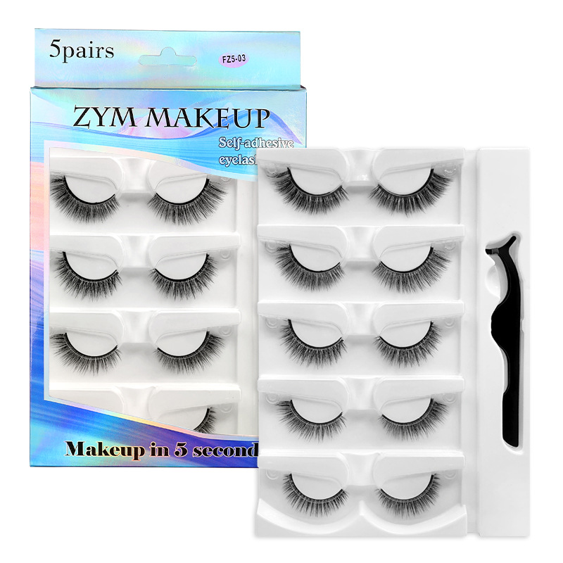 Eyelash Extension Uv Glue - 5 Çift Tutkalsız Kendinden Yapışkanlı Kirpikler